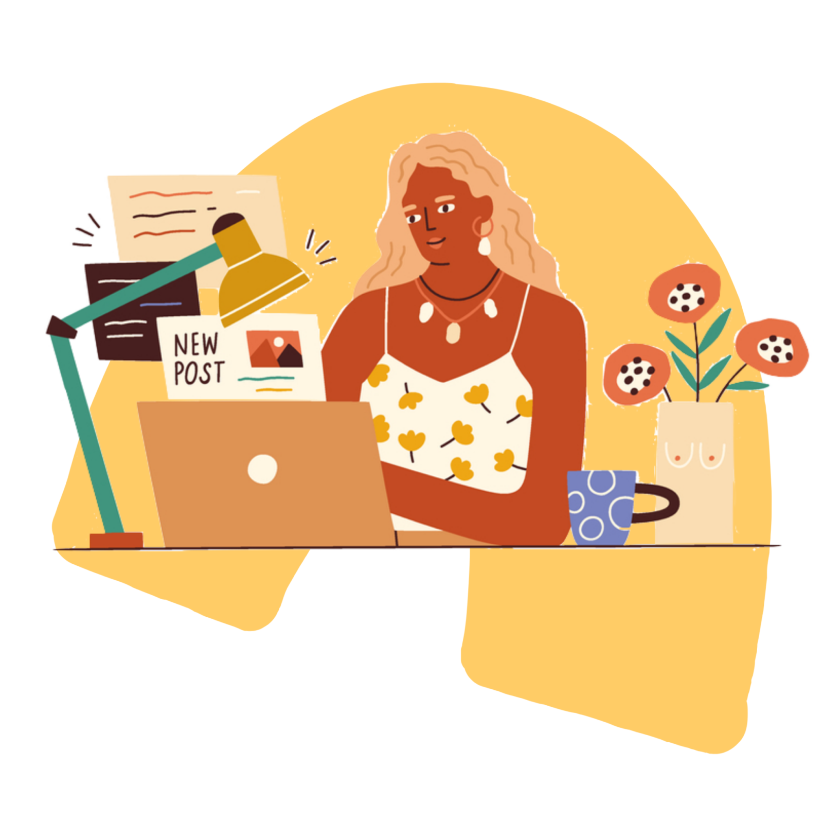 Woman at computer