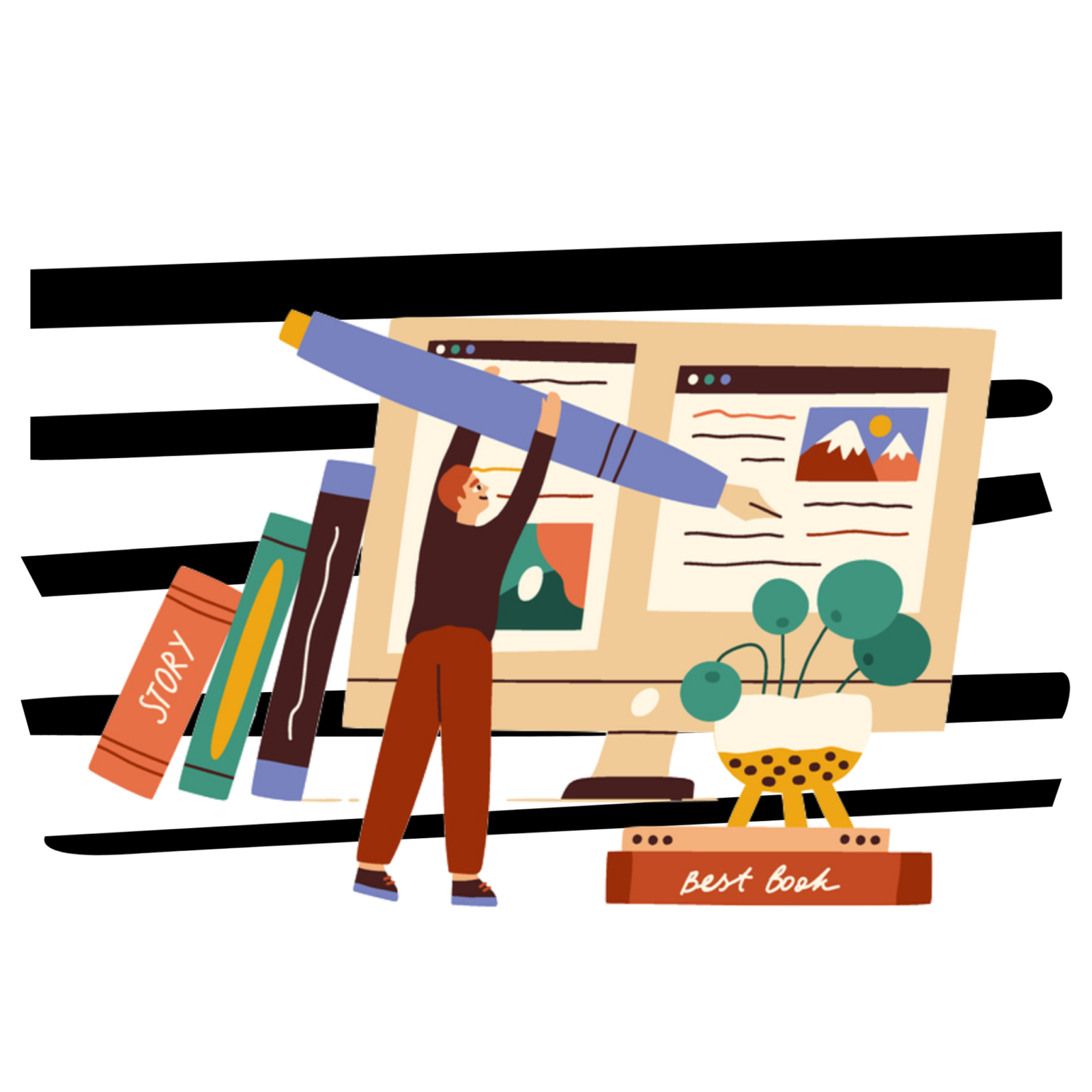 Man sharing content online
