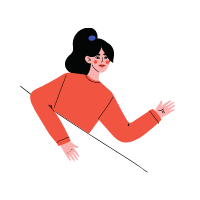 girl waving